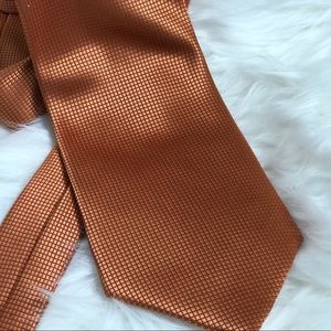 UMO LORENZO Italy Men’s Metallic Orange Tie
